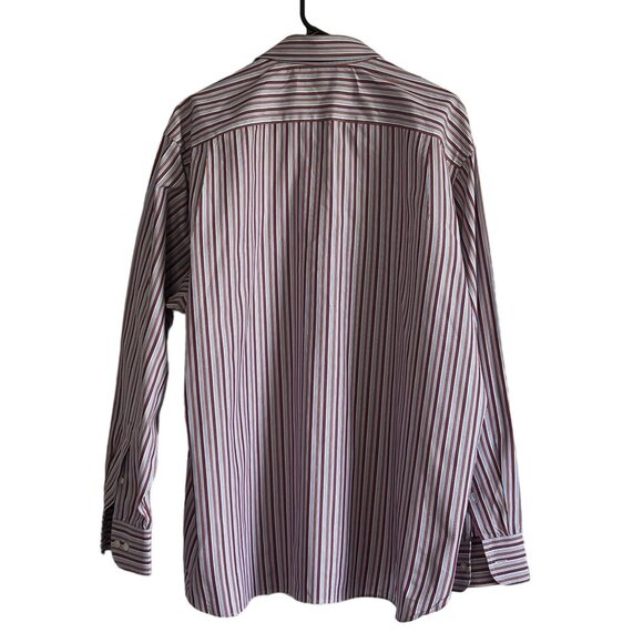 J. Crew Mens Red Blue Striped Button Dress Shirt XL 17"-17.5"Cotton Officewear - Picture 6 of 6